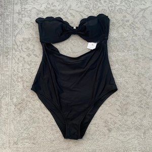 Cupshe Black One Piece Swimsuit XL NWT Cutout